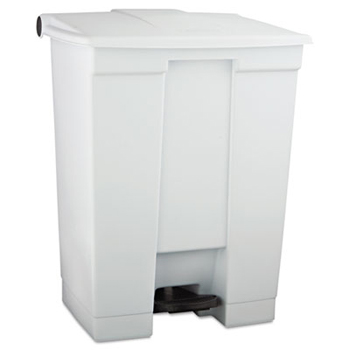 18 Gallon White Step on Can, Rubbermaid
