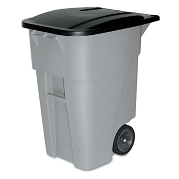 50-Gallon Brute Rollout Container Gray