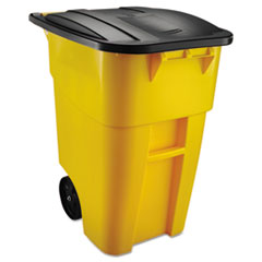 Brute Rollout Container,  Square, Plastic, 50 gal, 