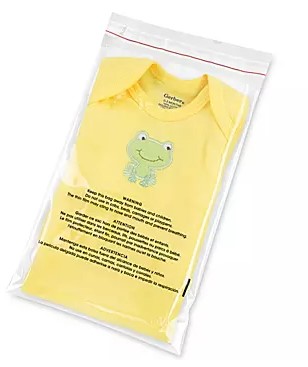 6x9 Resealable Suffocation Warning Bags, 1.5MIL 1000/CS