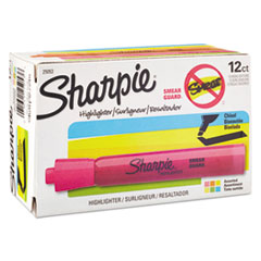 Tank Style Highlighters with  Open-Stock Box, Assorted Ink 