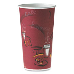 Dart Polycoated Hot Paper Cup,  20oz, Bistro Design, 600/CS