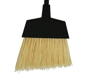 Yellow Angled / Slant Broom W/48&quot; Metal Handle - #6400-6