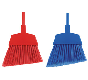 Blue Angled / Slant Broom W/48&quot; Metal Handle - #6401 -