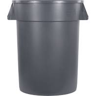 Carlisle Bronco 32GAL Round  Trash Can Grey 4EA/CS