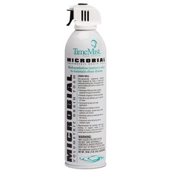 TimeMist&#174; Microbe Volumetric Drain Foam 20oz Cans - 6/CASE
