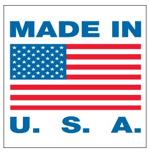 5/8&quot;x5/8&quot; &quot;Made in U.S.A.&quot;  Labels, 500/ROLL