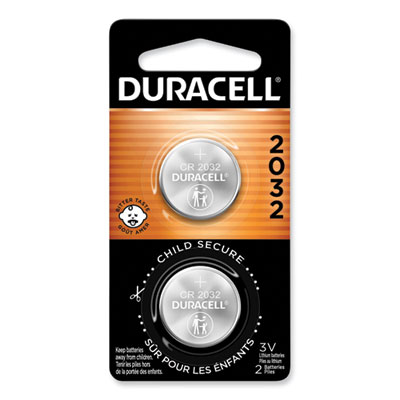 Duracell Battery 2032 Lithium  Coin Battery, 2EA/PK