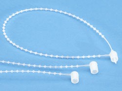 5&quot; Natural Beaded Security Ties 1000/CS