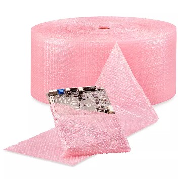 PINK ANTI-STAT Small 3/16&quot;  Bubble 12&quot;x500&#39; 4RL/BD